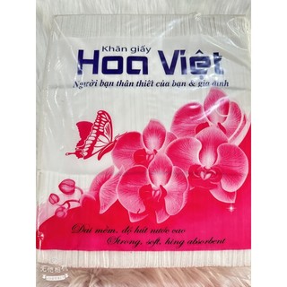 Khăn giấy Hoa Việt tiện lợi mềm nhẹ 1 bịch