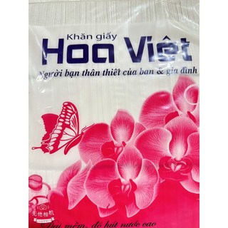Khăn giấy Hoa Việt tiện lợi mềm nhẹ 1 bịch