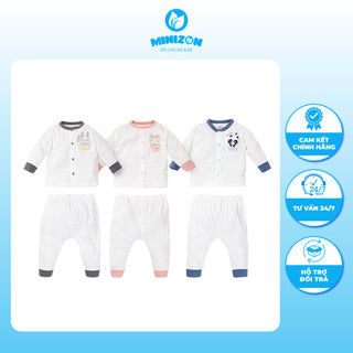 Bộ quần áo sơ sinh dài tay cài giữa Petit UalaRogo UR2263 size 0-3m, 3-6m