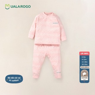 Bộ Nỉ Dài Tay Khuy Cài UalaRogo UR3651 Cho Bé