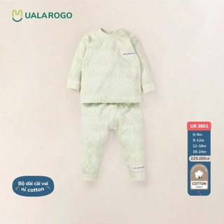 Bộ Nỉ Dài Tay Khuy Cài UalaRogo UR3651 Cho Bé