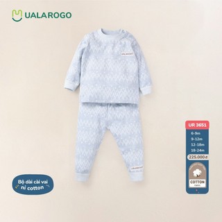 Bộ Nỉ Dài Tay Khuy Cài UalaRogo UR3651 Cho Bé