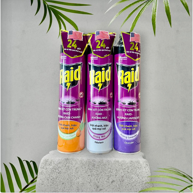 Xịt côn trùng Raid mẫu mới 520ml bảo vệ 24h | Shopee Việt Nam