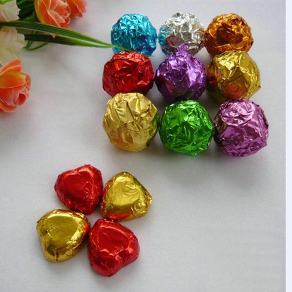 [100 tờ] Giấy bạc bọc kẹo socola 8*8cm/10*10cm - BBTC