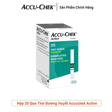 Hộp (25 que 50 Que combo 150) que Thử Đường Huyết ACCU-CHEK® Active