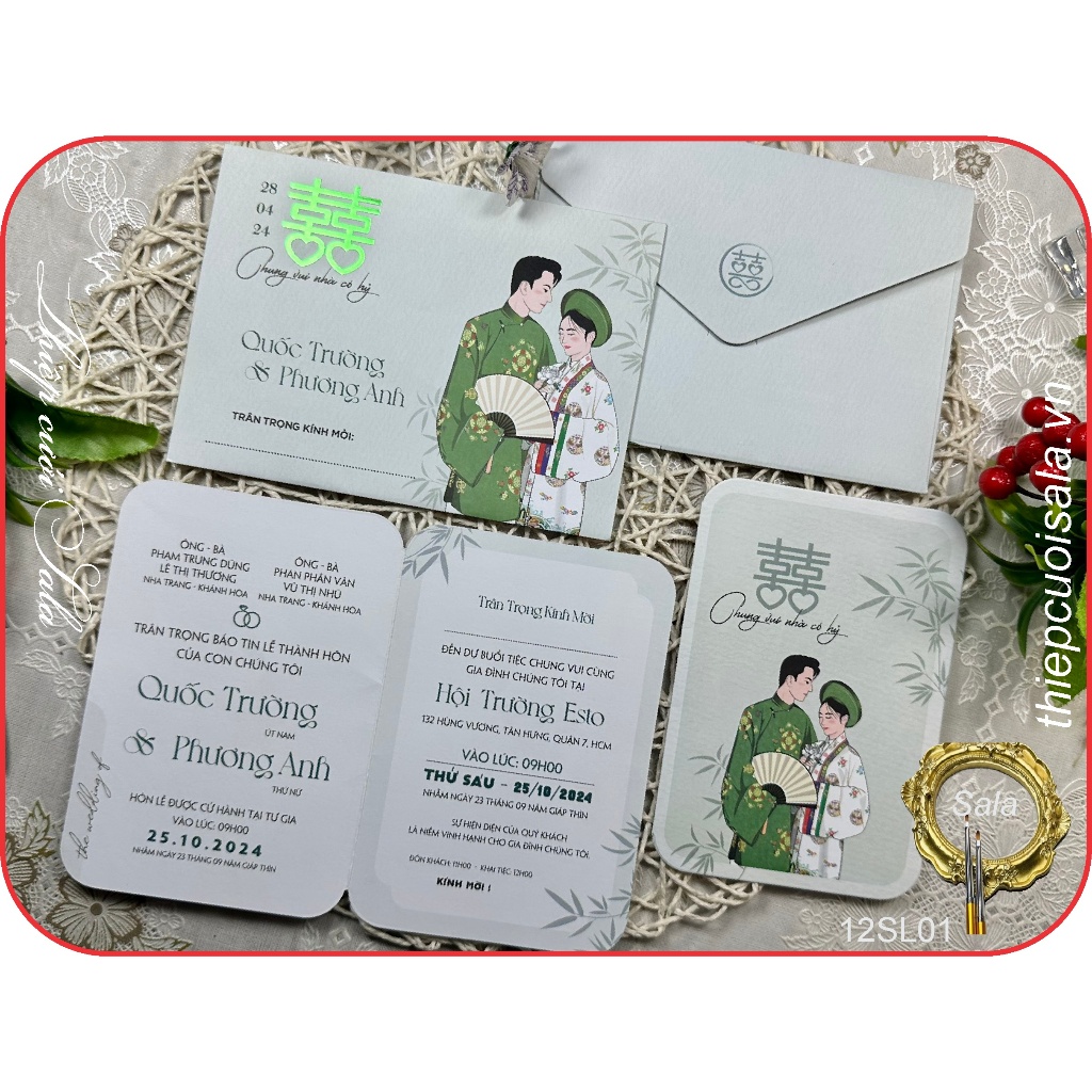THIỆP CƯỚI CHIBI DÂU RỂ 12SL01 (NHẬN IN >100 THIỆP) | Shopee Việt Nam