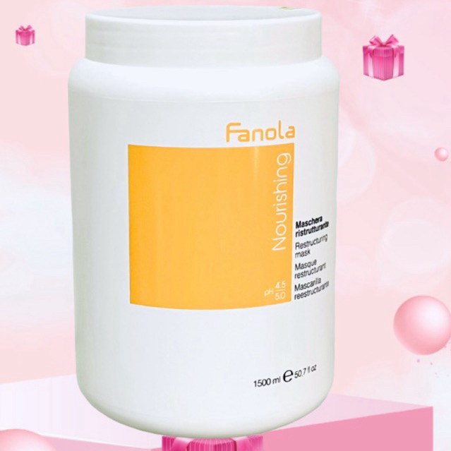 Dầu hấp ủ tóc Fanola Nourishing Nutricare dưỡng ẩm mềm mượt chính hãng Ý 1500ml