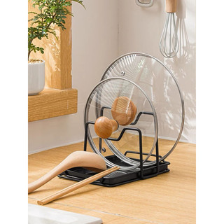 Giá đồ nhà bếp Kệ đựng chén bát Giá Đỡ Thớt Và Nắp Nồi Giá úp chén bát ráo nước đa năng trắng