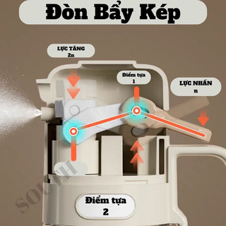 Bình dầu ăn phun sương SPS78 chai lọ thủy tinh có tay cầm cao cấp cho nồi chiên không dầu