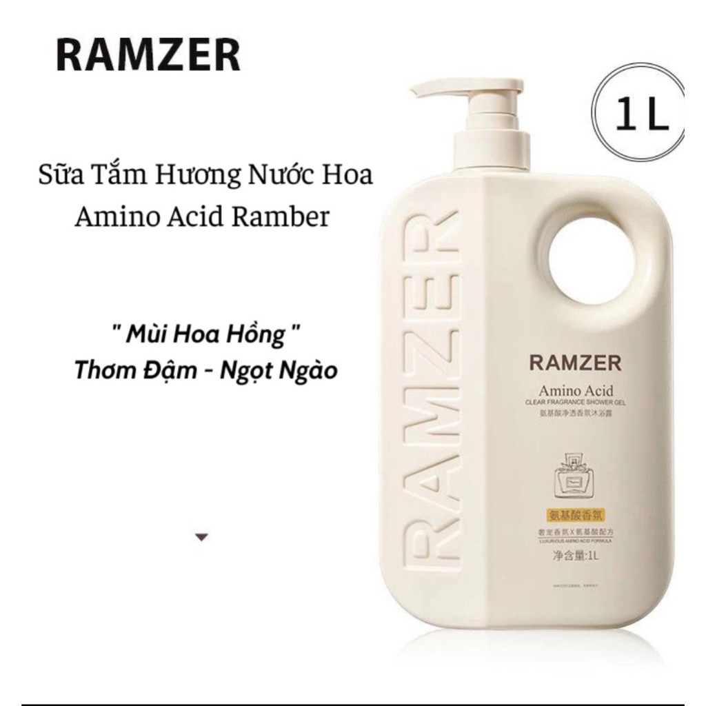 Sữa tắm truyền trắng hương nước hoa cao cấp RAMZER thơm lâu dưỡng ẩm và làm sạch da hiệu quả)