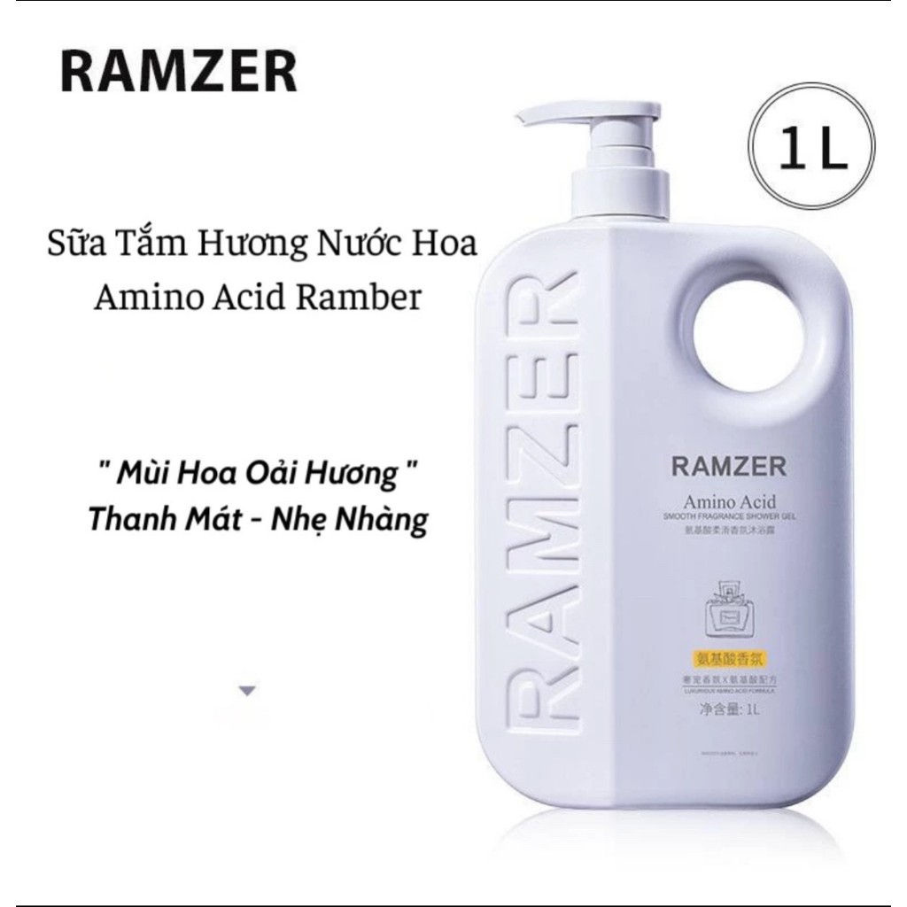 Sữa tắm truyền trắng hương nước hoa cao cấp RAMZER thơm lâu dưỡng ẩm và làm sạch da hiệu quả)