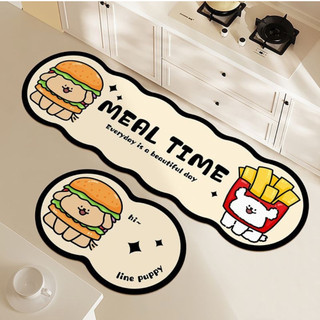 Thảm Nhà Bếp Chống Trượt Tảo Cát Hoạt Hình (40x60cm/40x120cm) - Mickey, Shin-chan, SpongeBob
