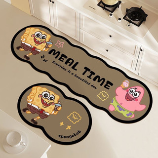 Thảm Nhà Bếp Chống Trượt Tảo Cát Hoạt Hình (40x60cm/40x120cm) - Mickey, Shin-chan, SpongeBob