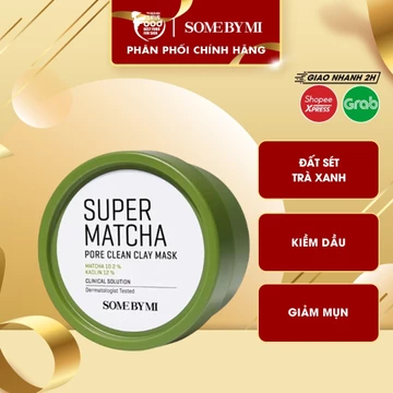 Mặt Nạ Đất Sét Trà Xanh Giúp Làm Sạch, Thu Nhỏ Lỗ Chân Lông Some By Mi Super Matcha Pore Clean Clay Mask 100g