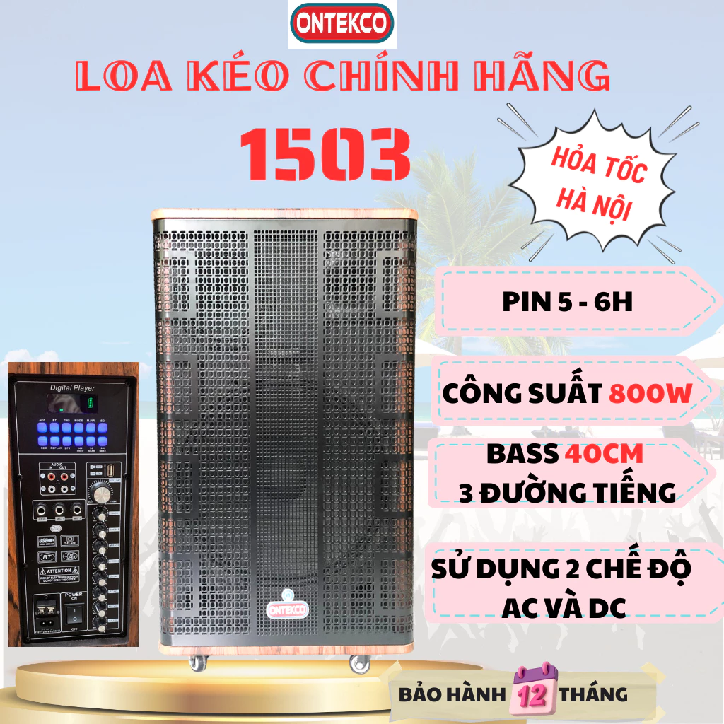 Loa Kéo ONTEKCO 1503 (Bass 40 - 800W)