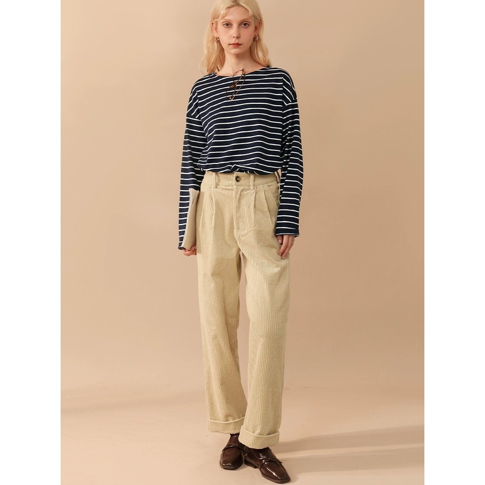 Áo Thun Dài Tay Cổ Thuyền kẻ sọc JULY Fashion, Áo thun Kiểu kẻ sọc ngang tay dài vải cotton 100% dày dặn