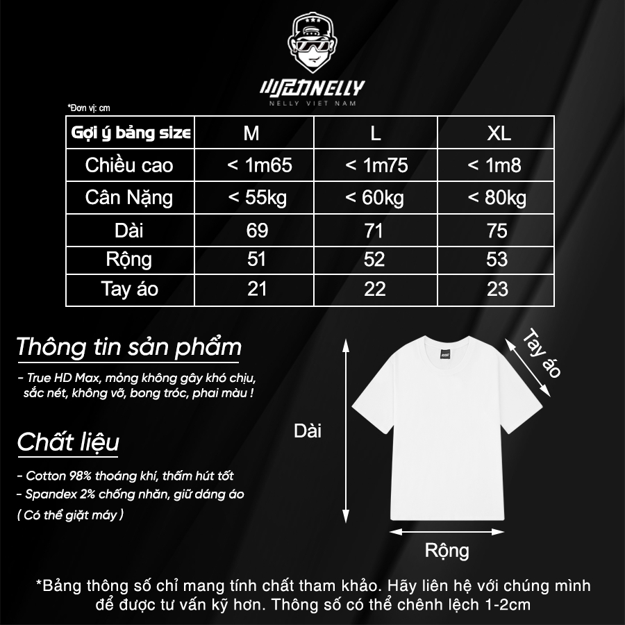 Ảnh Áo thun NELLY Cotton 260gsm Premium - Quái Vật Nhỏ Tay Lỡ Form Rộng Nam Nữ 4