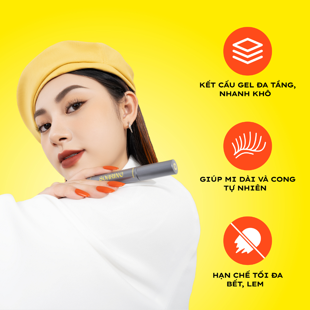 Ảnh Combo LEMONADE Chuốt mi tơi dài lâu trôi SoaringMascara 6ml và Kẹp mi cong lâu Curler 22g 4