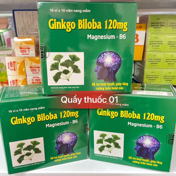 Viên bổ não ginkgo biloba Thanh Hằng hộp 100 viên - Hàng chính hãng
