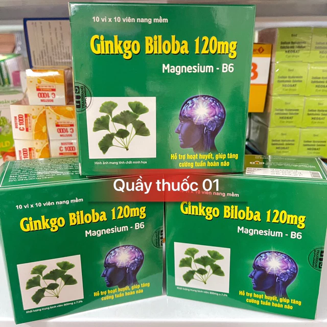 Viên bổ não ginkgo biloba Thanh Hằng hộp 100 viên - Hàng chính hãng