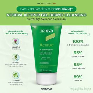 2 bước chăm sóc da dầu mụn Noreva Actipur Dermo Cleansing Gel 150ml và serum Noreva Actipur Peel 30ml