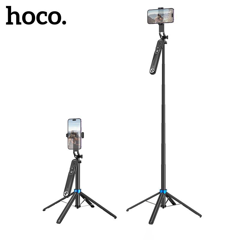 Gậy Chụp ảnh HOCO K22 hỗ trợ điều khiển từ xa giá đỡ điện thoại chống rung có thể kéo dài tối đa 1,75m và gấp gọn.