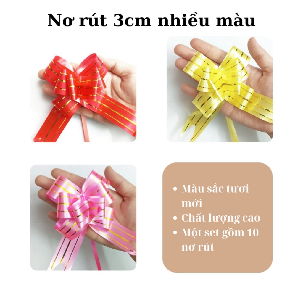set 10 nơ rút đỏ bản 5cm,3cm | Shopee Việt Nam