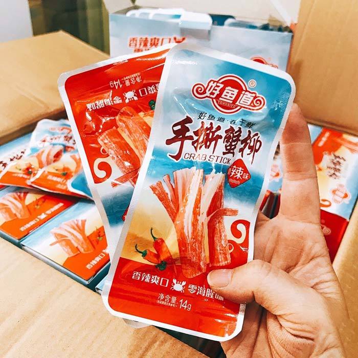 Set 10 Thanh Cua Ăn Liền Tẩm Vị Cay Tứ Xuyên 14G Nhiều Vị, Đồ Ăn Vặt Nội Địa Trung