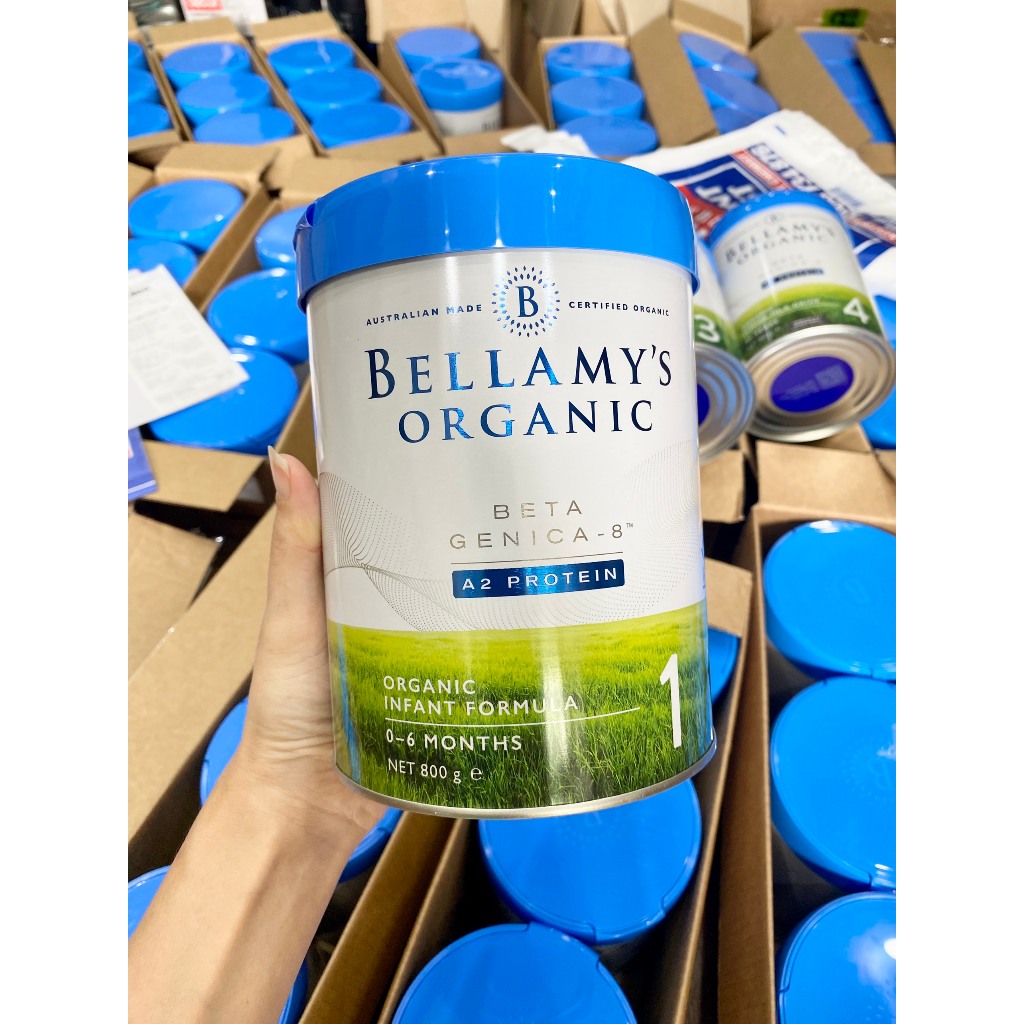 Sữa Bellamy's Organic A2 beta genica số 1, 2, 3, 4 date 2027