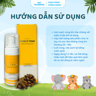 Dung Dịch Vệ Sinh Nam Nữ Angel's Foam Chiết Xuất Thiên Nhiên Khử Mùi Làm Sạch Dịu Nhẹ Chai 150ml