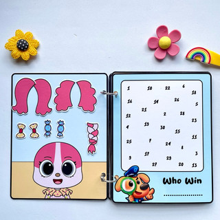 Đồ chơi bóc dán trò chơi 8 trong 1 - Chơi cùng Labrador - Pighandmade