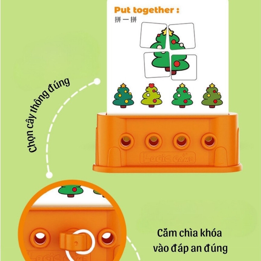 Đồ chơi giáo dục chìa khóa thông minh 3 cấp độ rèn luyện trí tuệ tư duy logic cho bé từ 3-5 tuổi