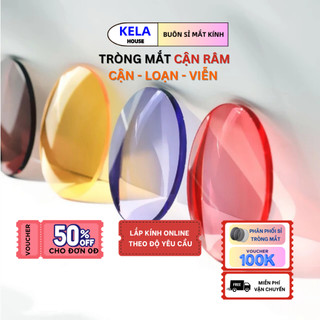 Tròng Kính Cận Râm Kela House Nhiều Màu Thời Trang Phản Quang Chống UV Chống chói Chống Lóa
