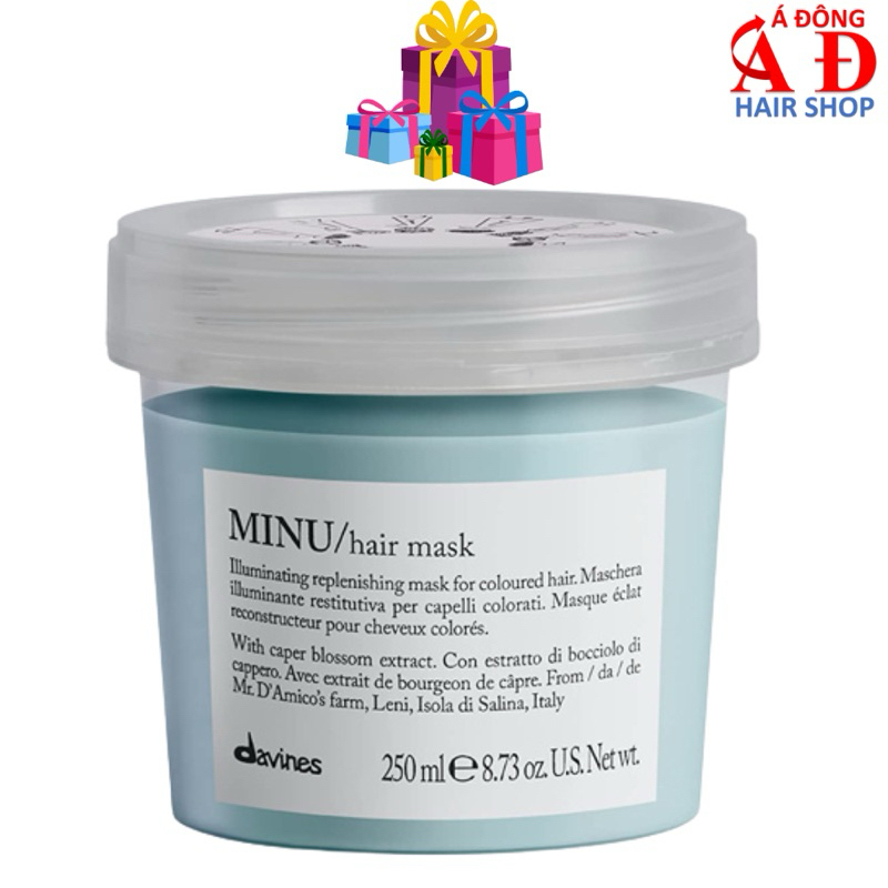 Dầu hấp ủ Davines Minu mềm mượt giữ màu tóc nhuộm (ITALY) 1000ml
