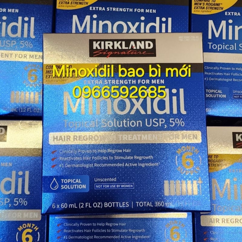 Mọc râu tóc Minoxidil 5% Kirkland hộp 6 lọ dạng dung dịch | Shopee Việt Nam