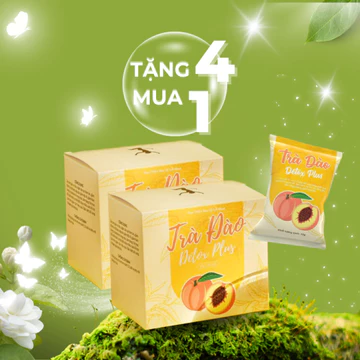 Trà đào giảm cân Detox Plus chính hãng, hộp 15 gói, hỗ trợ chuyển hóa chất béo,giảm mỡ bụng mỡ thừa hiệu quả nhanh chóng