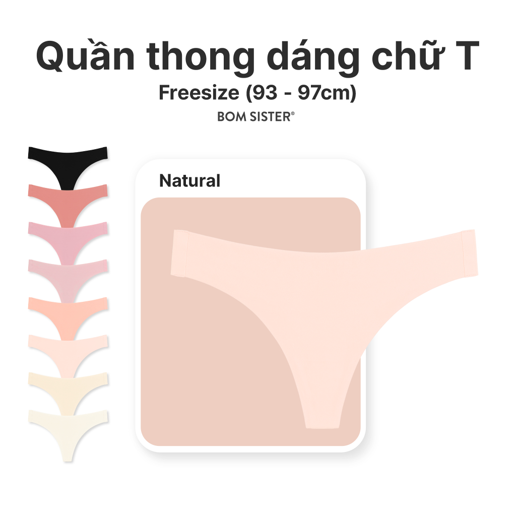 Ảnh Combo 5 quần lót thỏi son 2024 chất liệu su mát cao cấp, không viền đáy hai lớp BOM Sister MP2205-07 4