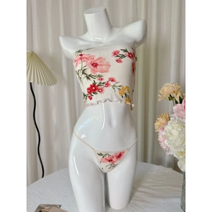 áo thun nữ ,áo croptop ống không dây - kelly wang