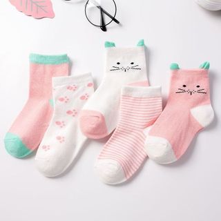SET 5 ĐÔI TẤT LƯỚI CỔ CAO CỰC XINH CHO BÉ TỪ SƠ SINH