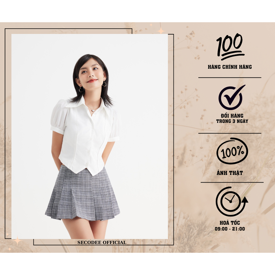 Chân váy caro nữ xếp ly dáng ngắn | ROSIE SKIRT | SECODEE | Shopee Việt Nam