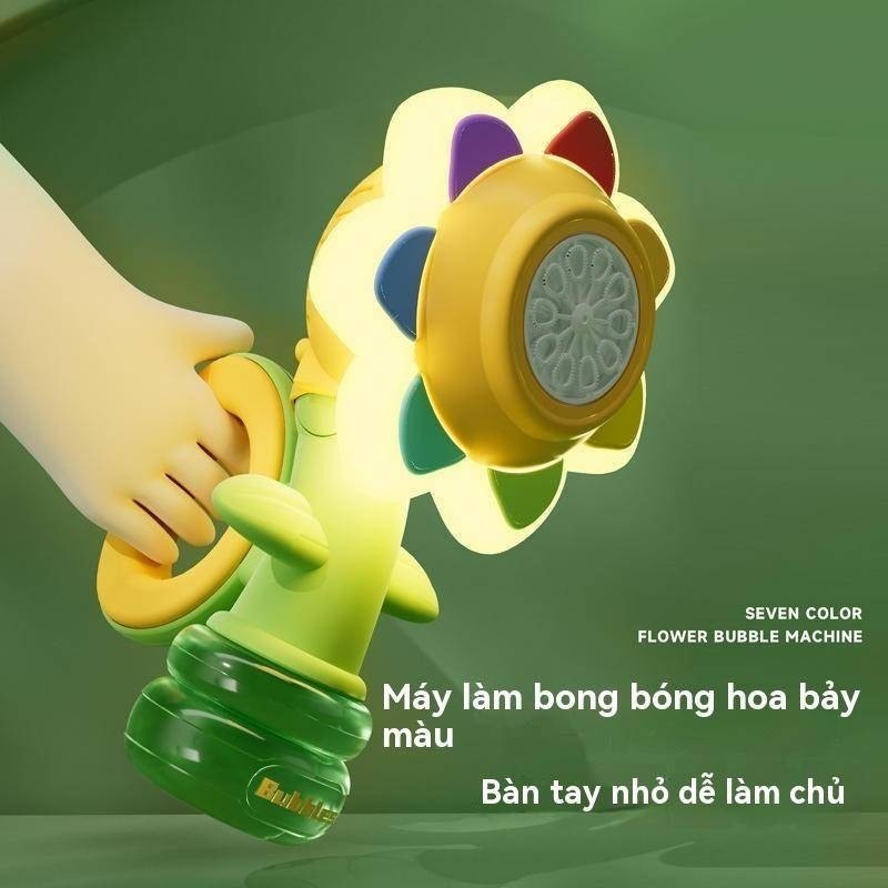 Máy Bắn Bong Bóng Súng Bong Bóng Xà Phòng Bắn Bong Bóng Thổi Bong Bóng Hoa Hướng Dương Cầm Tay - PUPU HOUSE