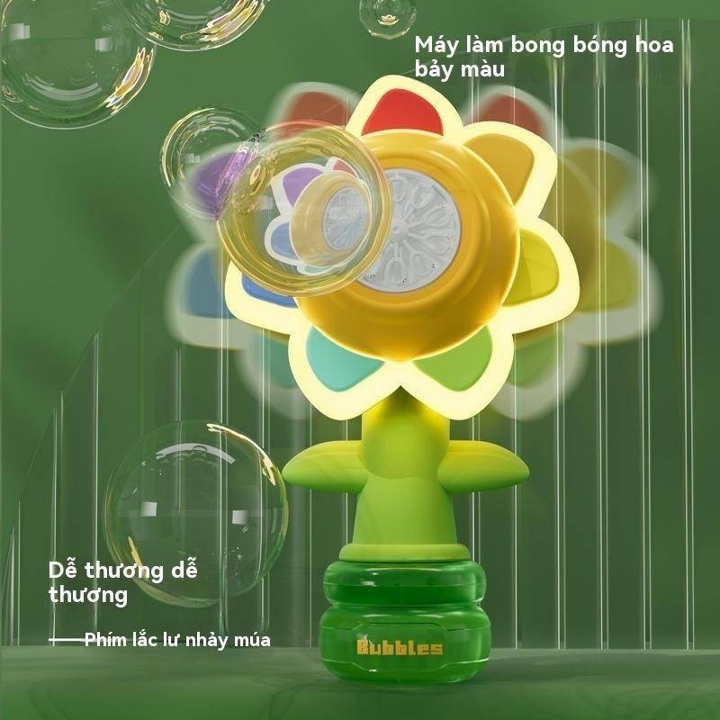 Máy Bắn Bong Bóng Súng Bong Bóng Xà Phòng Bắn Bong Bóng Thổi Bong Bóng Hoa Hướng Dương Cầm Tay - PUPU HOUSE