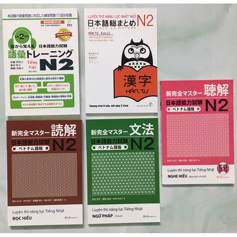 Sách - Combo 5 Cuốn Sách Học N2 Hiệu Qủa (Luyện Thi JLPT N2 