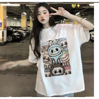Áo thun unisex in hình LA BU BU dễ thương áo phông nam nữ form rộng tay lỡ chất thun mềm mịn mỏng nhẹ hot trendy