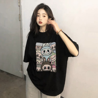 Áo thun unisex in hình LA BU BU dễ thương áo phông nam nữ form rộng tay lỡ chất thun mềm mịn mỏng nhẹ hot trendy