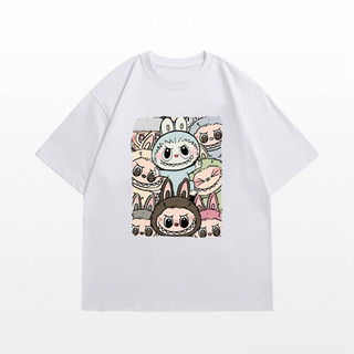 Áo thun unisex in hình LA BU BU dễ thương áo phông nam nữ form rộng tay lỡ chất thun mềm mịn mỏng nhẹ hot trendy