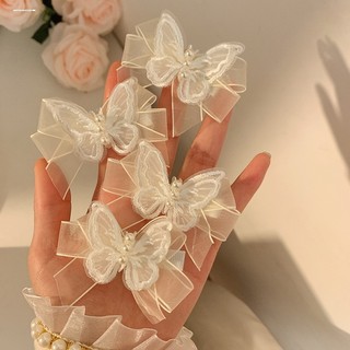 Kẹp Tóc Nơ Bằng Nhung, Voan Nhiều Mẫu. Phong Cách Thu Đông Dễ Thương Cho Nữ