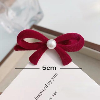Kẹp Tóc Nơ Bằng Nhung, Voan Nhiều Mẫu. Phong Cách Thu Đông Dễ Thương Cho Nữ