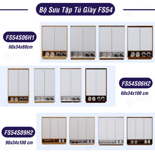 [Freeship HCM] Kệ Giày Dép Gỗ Lõi Xanh FIVO FS54, Gỗ Chống Ẩm Cao Cấp, Ngăn Tủ Điều Chỉnh Linh Hoạt, Tấm Lưng Thoáng Khí