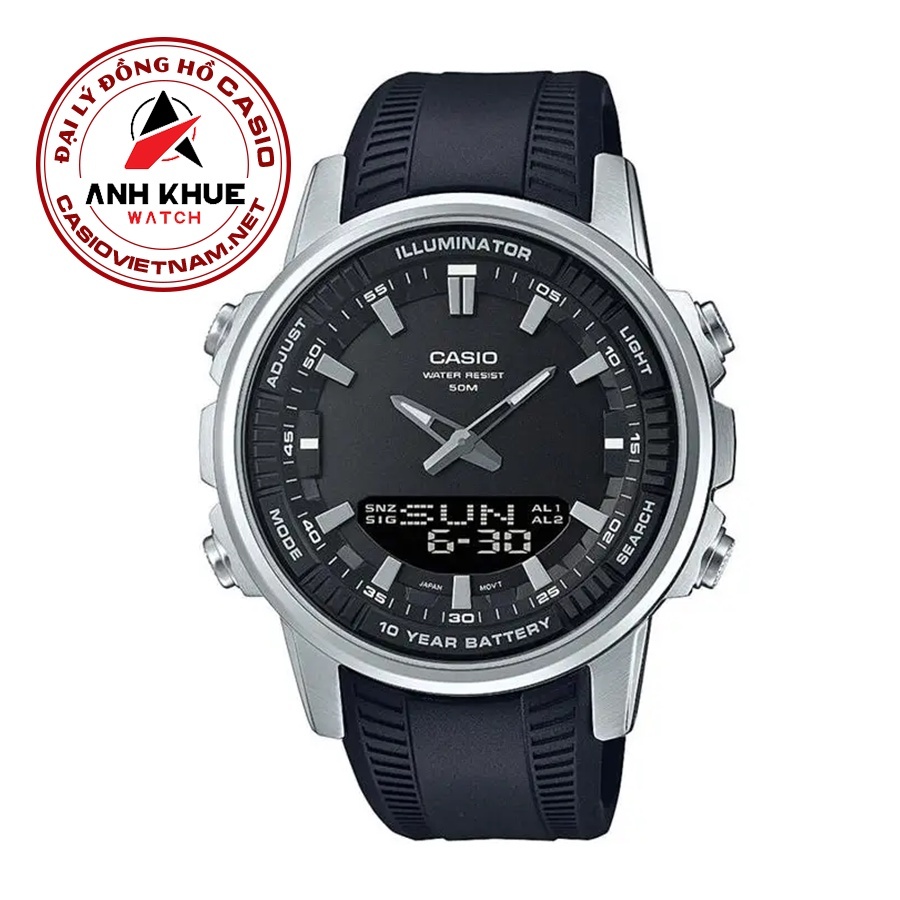 AMW-880-1AVDF | Đồng Hồ Casio Nam | Dây Nhựa Đèn LED Pin 10 Năm Chống ...
